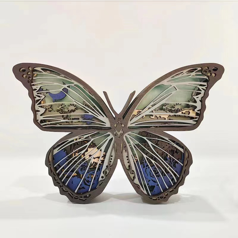 3D houten vlinder ornamenten
