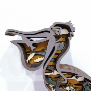 3D houten ambachtelijke ornamenten voor vogels